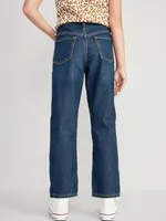 High-Waisted Slouchy Straight Built-In Tough Jeans for Girls