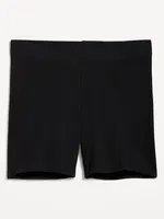 High Waisted Jersey Bike Shorts for Women -- 6-Inch Inseam