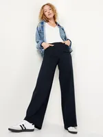 High-Waisted Pull-On Pixie Wide-Leg Pants