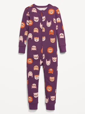 Unisex 2-Way-Zip Snug-Fit Pajama One-Piece for Toddler & Baby