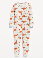 Unisex Snug-Fit 2-Way-Zip Printed Pajama One-Piece for Toddler & Baby