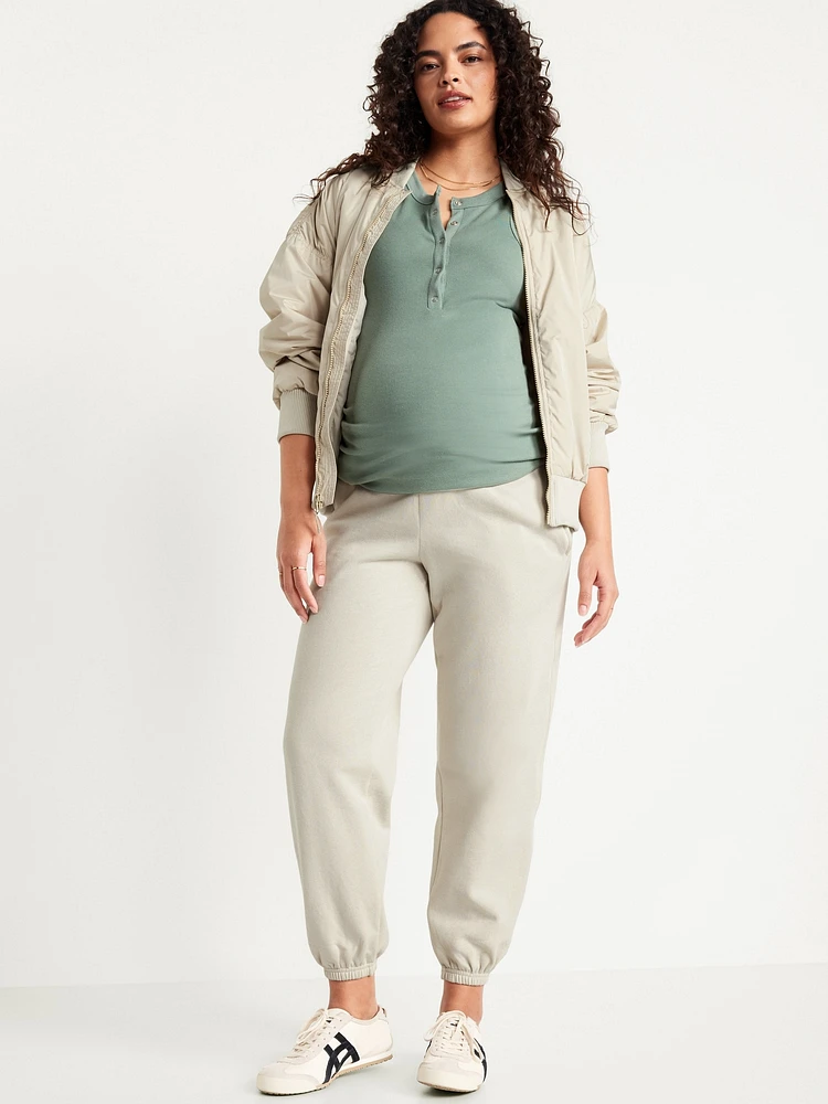 Pantalon de jogging maternité à taille rabattable