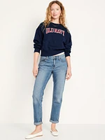 Mid-Rise Wow Boyfriend Straight Jeans