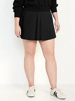 Extra High-Waisted StretchTech Micro-Pleated Skort