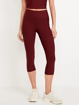 High-Waisted PowerSoft Crop Pocket Leggings