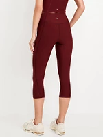 High-Waisted PowerSoft Crop Pocket Leggings