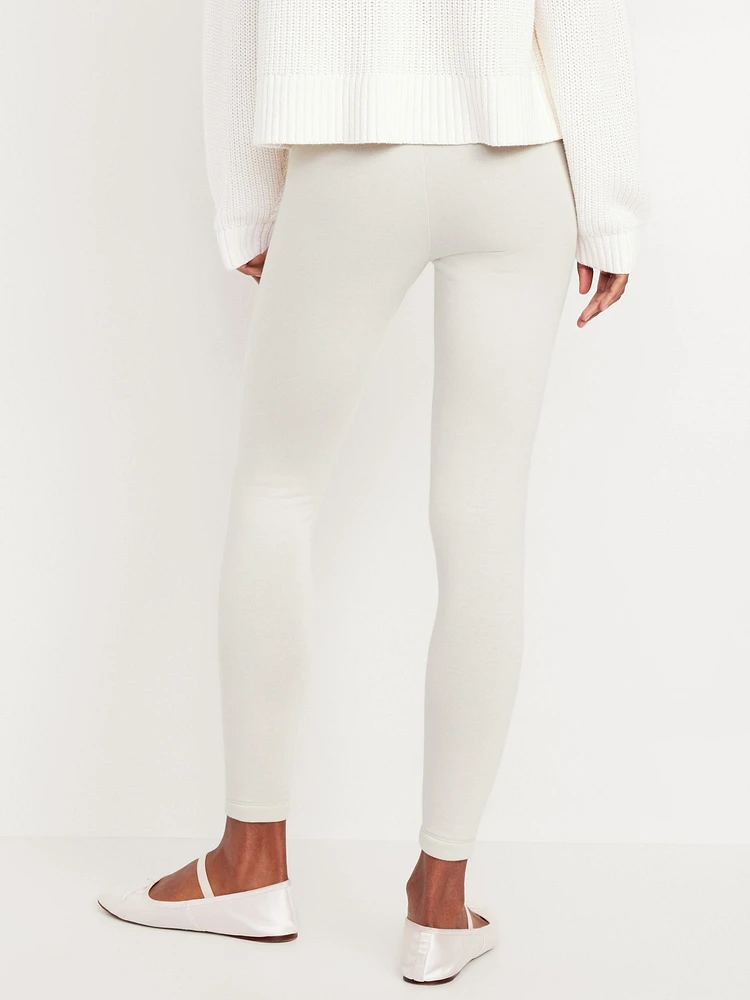 High-Waisted Fleece-Lined Fashion Layering Leggingss