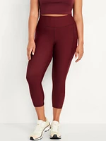 High-Waisted PowerSoft Crop Pocket Leggings