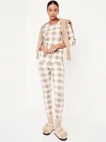 Printed Waffle Pajama Top for Women