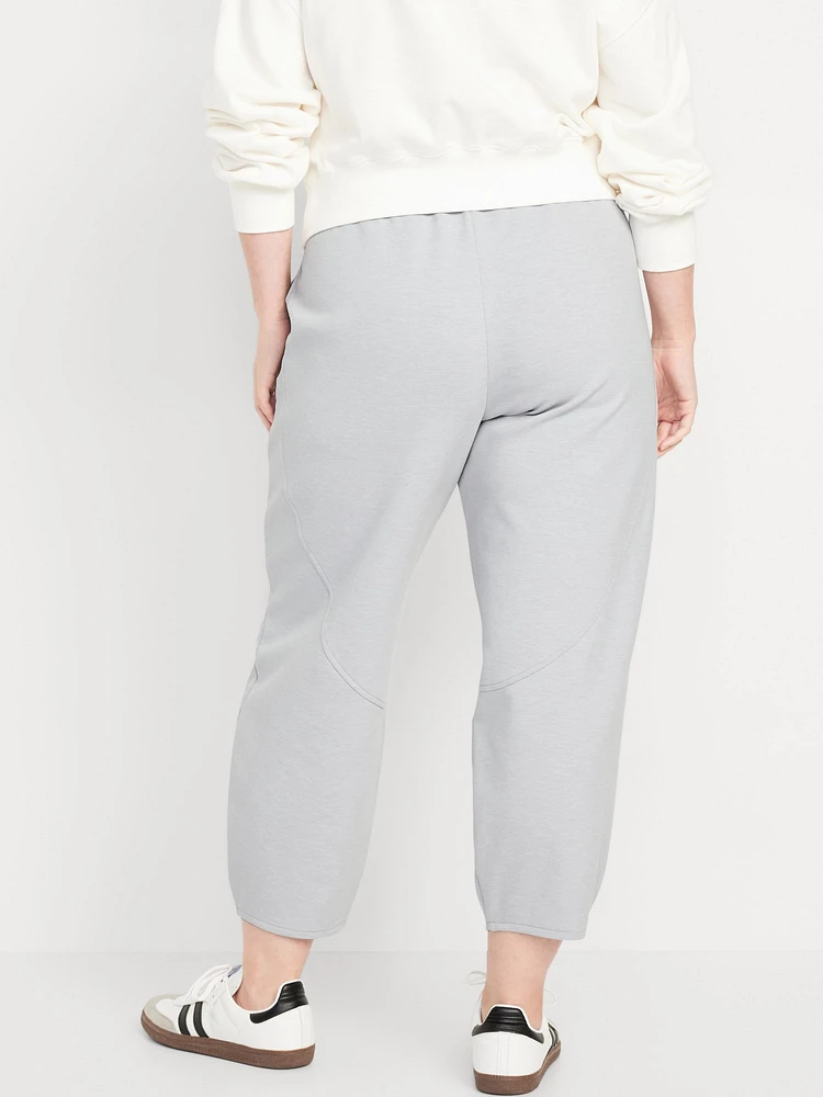 High-Waisted Dynamic Fleece Barrel-Leg Sweatpants