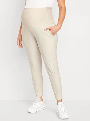 Pantalon de jogging Tech élégant à taille rabattable maternité