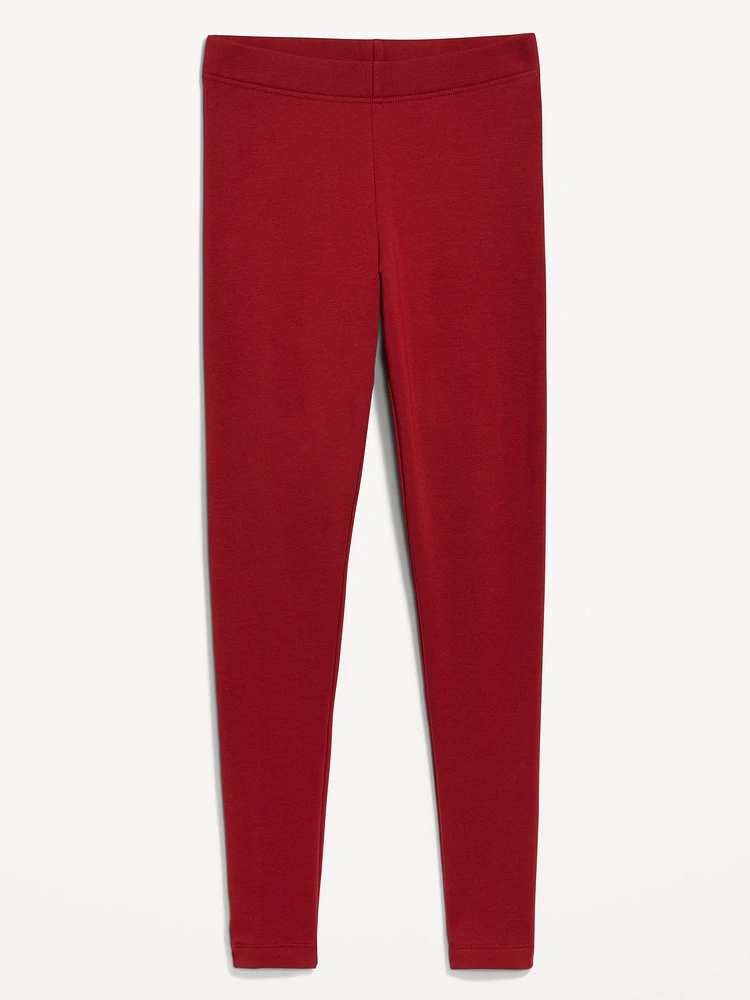 High-Waisted Fleece-Lined Fashion Layering Leggingss