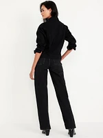Mid-Rise Boyfriend Loose Jeans