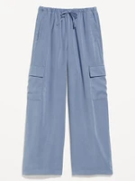 Extra High-Waisted Drapey Cargo Super Wide-Leg Pants