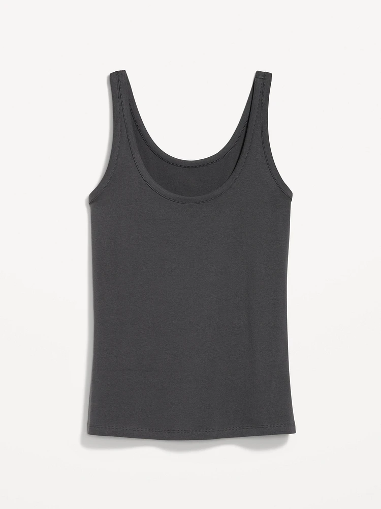 First-Layer Scoop-Neck Tank Top