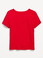 Fitted Short-Sleeve Licensed Graphic T-Shirt for Girls