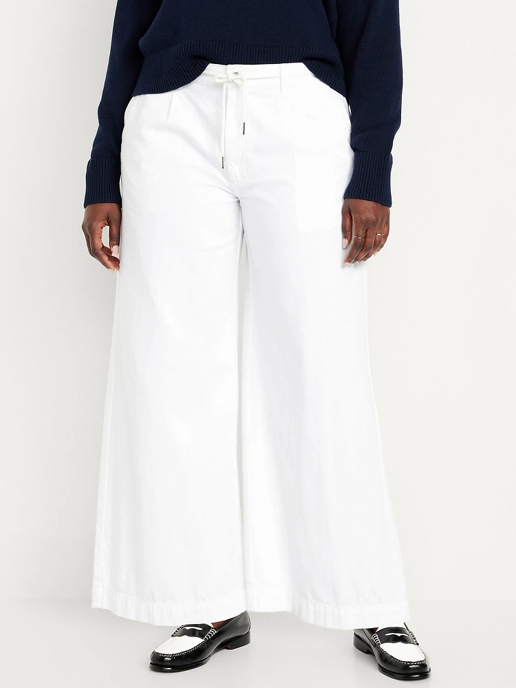 High-Waisted Super Wide-Leg Drapey Pants