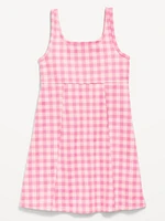 Printed Sleeveless Swing Dress for Girls