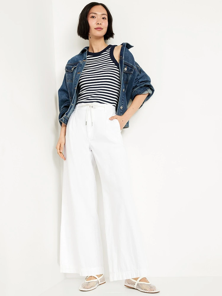 High-Waisted Super Wide-Leg Drapey Pants