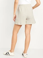 Extra High-Waisted SoComfy Sweat Shorts -- 5-inch inseam