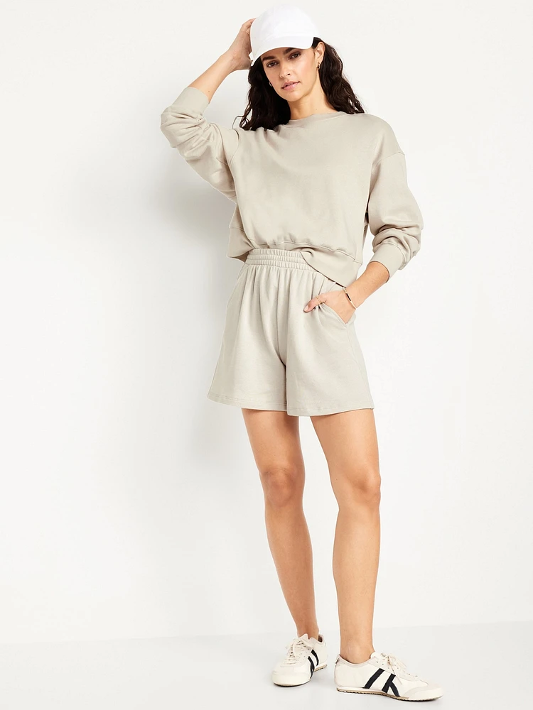 Extra High-Waisted SoComfy Sweat Shorts -- 5-inch inseam