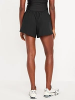 Extra High-Waisted Crinkle Run Shorts -- 3-inch inseam