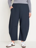 High-Waisted SleekTech Barrel Ankle Pants