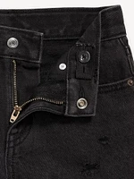 High-Waisted Frayed-Hem Jean Shorts for Girls