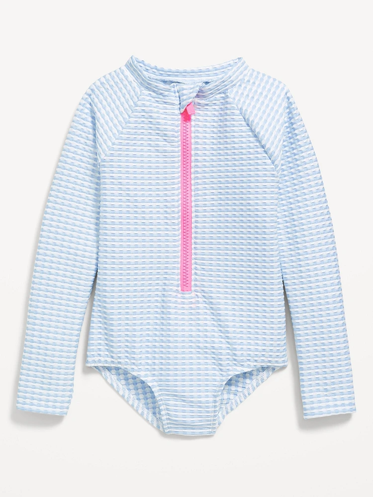Rashguard One-Piece Swimsuit for Toddler Girls