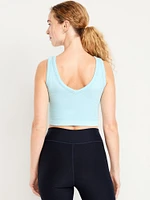 Exhale Seamless V-Neck Rib Tank