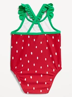 Ruffled One-Piece Swimsuit for Baby