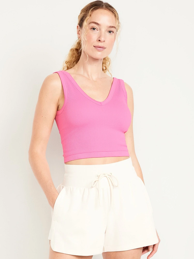 Exhale Seamless V-Neck Rib Tank
