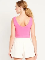 Exhale Seamless V-Neck Rib Tank