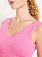 Exhale Seamless V-Neck Rib Tank