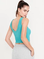 Exhale Seamless V-Neck Rib Tank