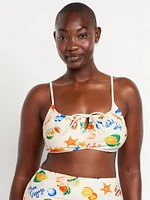 Matte Ruched Bikini Swim Top