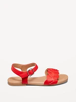 Faux-Leather Braided Sandals for Girls