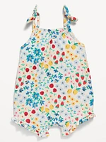 Sleeveless Tie-Knot One-Piece Romper for Baby