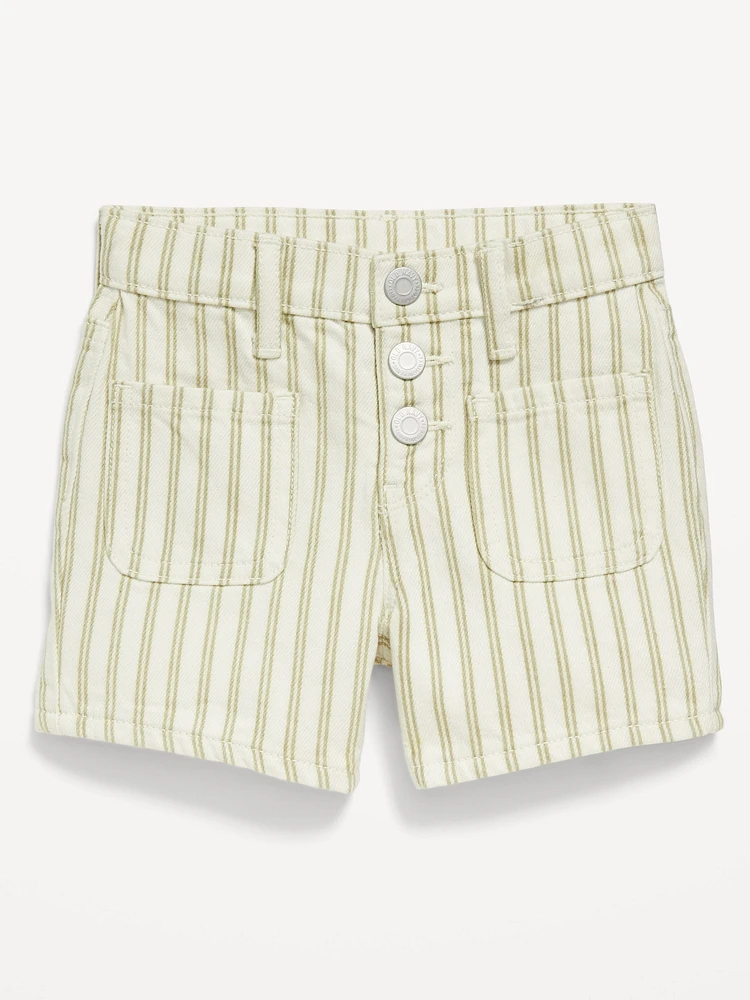 High-Waisted Mariner Shorts for Toddler Girls