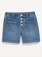 High-Waisted Jean Shorts for Girls