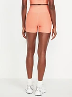 High-Waisted PowerSoft Biker Shorts -- 4-inch inseam