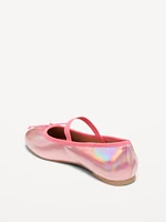 Shiny Metallic Ballet Flats for Girls