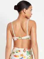 Matte Ruched Bikini Swim Top