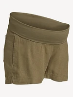 Short en mélange de lin maternité, entrejambe 9 cm