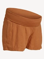 Short en mélange de lin maternité, entrejambe 9 cm