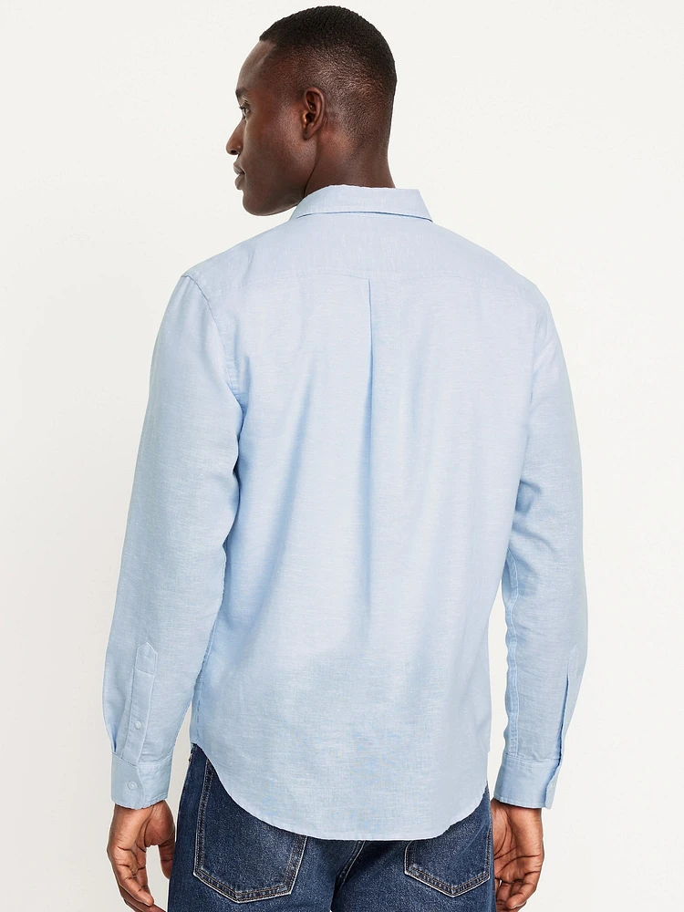 Classic Fit Linen-Blend Shirt