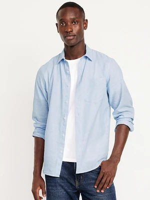 Classic Fit Linen-Blend Shirt