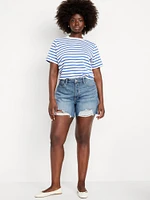 Curvy High-Waisted OG Jean Cut-Off Shorts -- 5-inch inseam