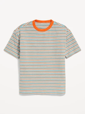 Oversized Short-Sleeve Textured-Knit T-Shirt for Boys