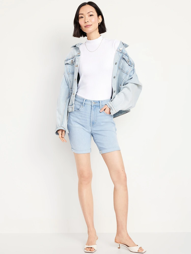 High-Waisted Wow Jean Shorts -- 7-inch inseam